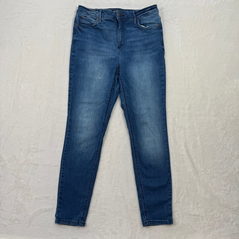 Simply Vera Vera Wang Jeans Womens 12R Blue Skinny High Rise Stretch Medium Wash